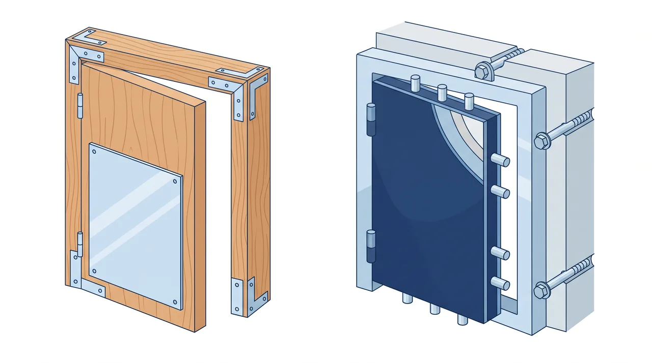 Comparaison entre un blindage sur porte existante et un bloc-porte blindé avec cadre acier